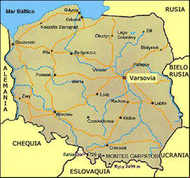 Mapa de Polonia
