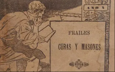 Fragmento portada “Frailes, curas y masones” (1901)