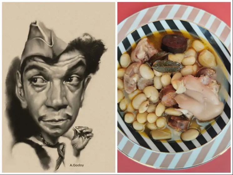 Cantinflas & Judías chinchoneras | Karikato: Alberto Godoy