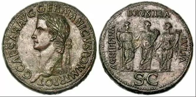Septercio con el rostro de Calígula