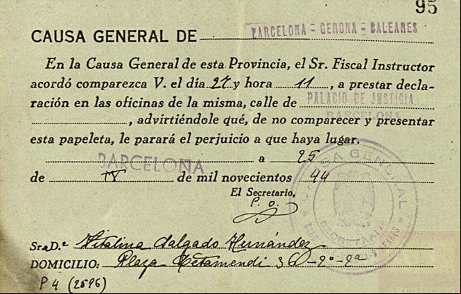 Documentos correspondientes a Causa General del A.H.N.Subdirecci??n General de los Archivos EstatalesMinisterio de Cultura.Espa??a