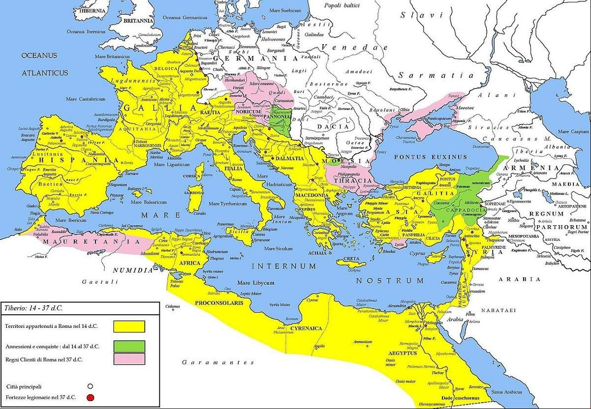 mapa tiberio