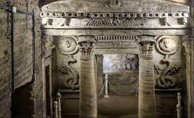 Las catacumbas de Kom el-Shoqafa, donde se enterraron los caballos de Caracalla.