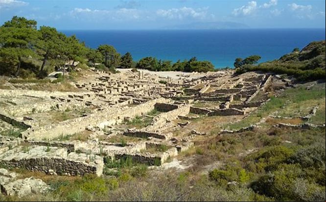 El sitio arqueológico de Kamiros, en Rodas