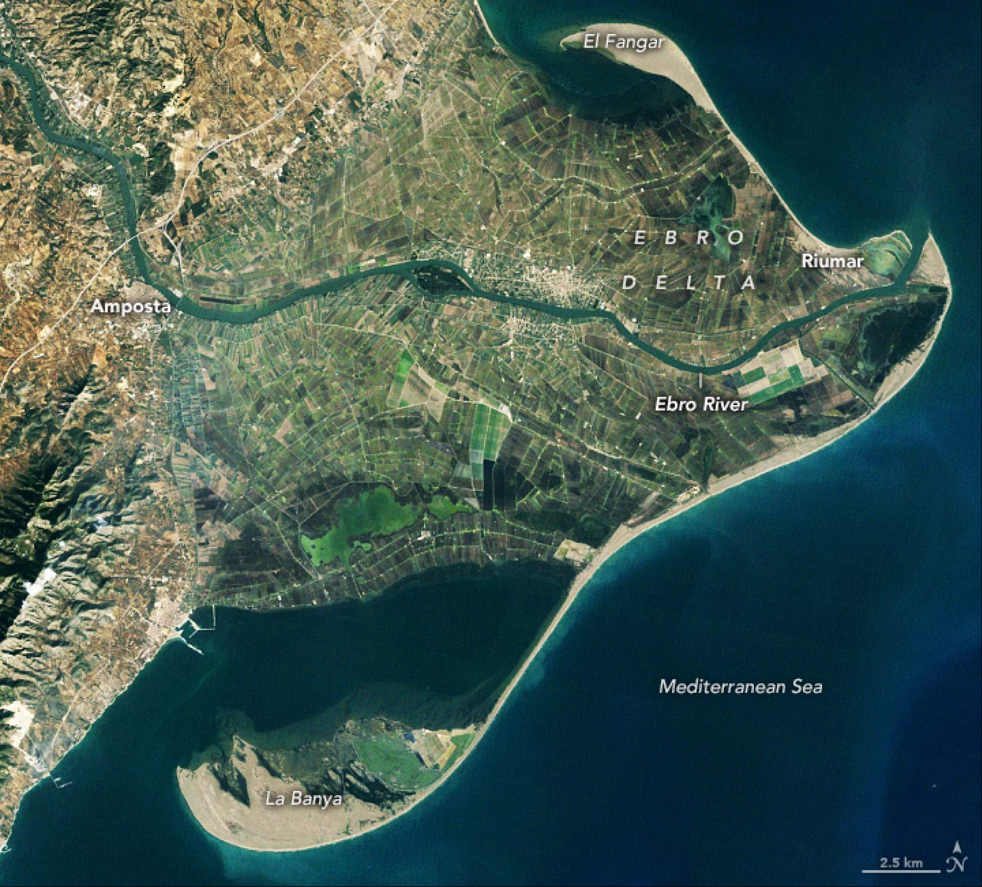 delta del ebro NASA