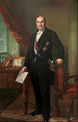 Alejandro Mon y Menéndez. Vicente López Portaña y Bernardo López Piquer. 1850. (Museo del Prado).