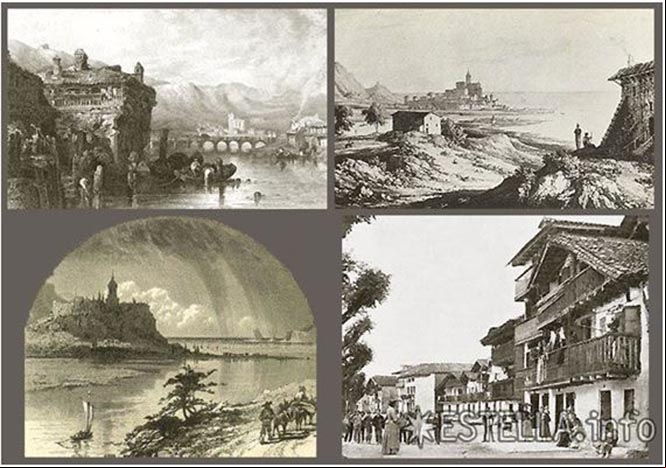 Antiguas imágenes de Fuenterrabía, perteneciente en aquellos años al reino de Navarra, junto con Irún y Lezo