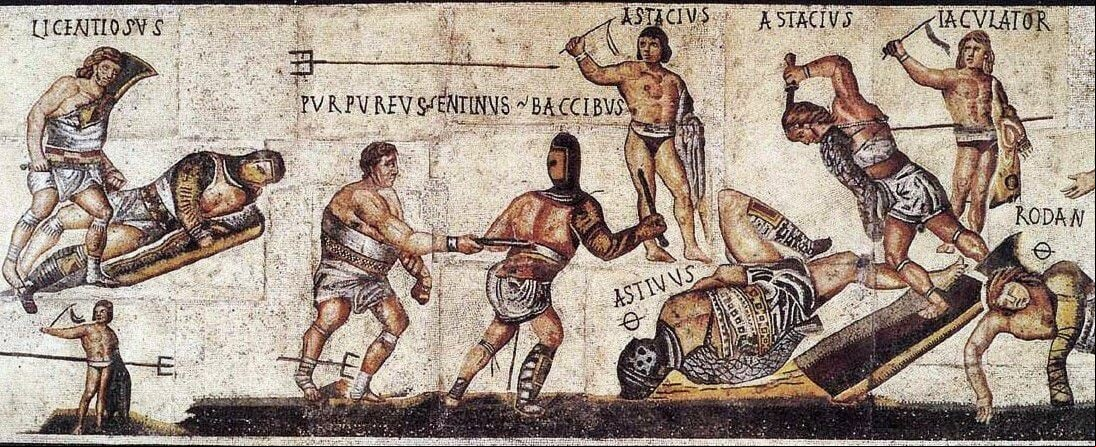 Borghese_villa_gladiator_mosaic